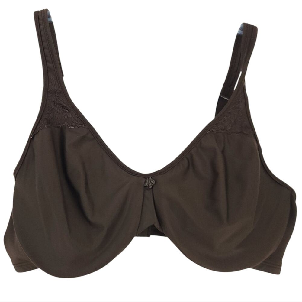 Bali Bra 38C Brown Underwire Solid Bra T-Shirt Bra